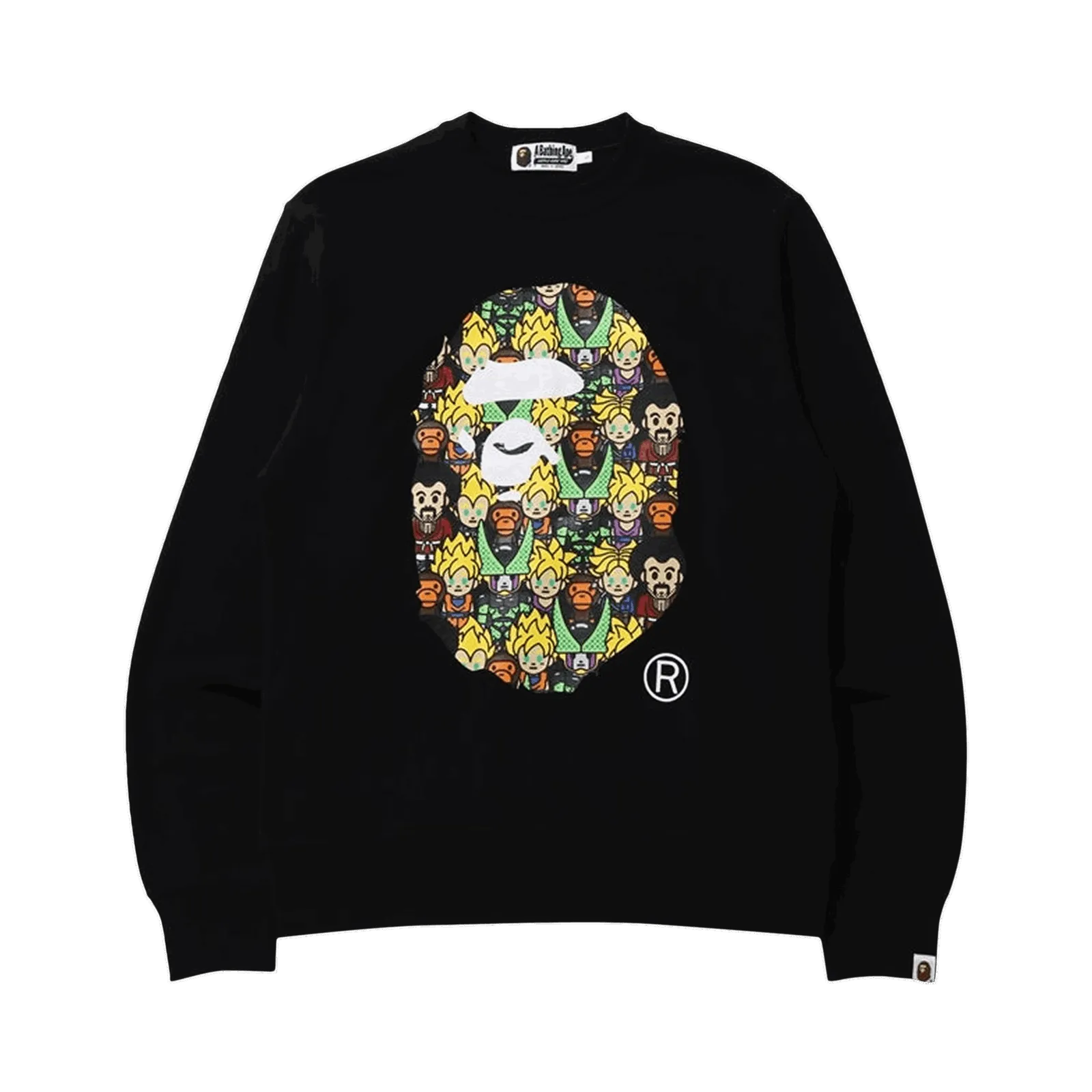 BAPE x Dragon Ball Z Baby Milo Big Ape Head Crewneck