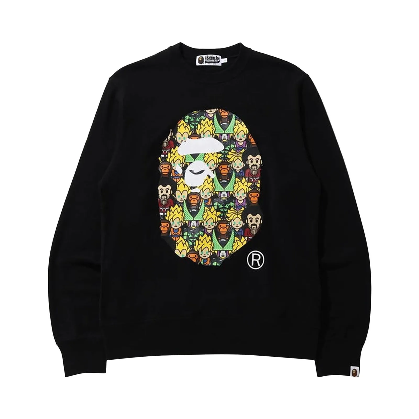 BAPE x Dragon Ball Z Baby Milo Big Ape Head Crewneck