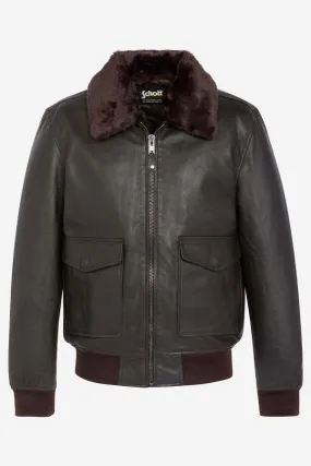 Chaqueta Hombre Schott Lcairborne Brown