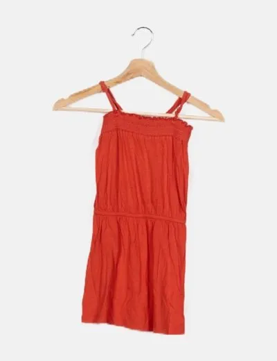 Kiabi Vestido naranja tirantes