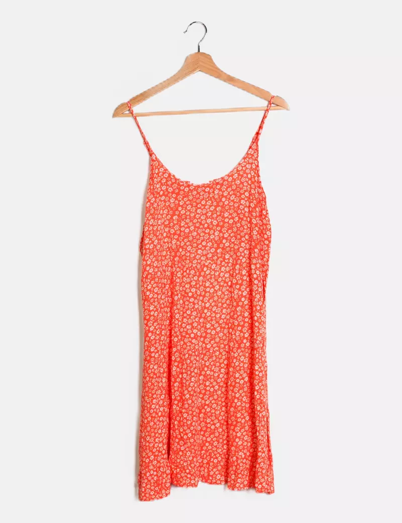 Primark Vestido naranja estampado