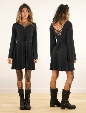 Vestido bohemio Orphée, Negro