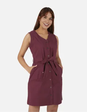 Vestido regular fit vino