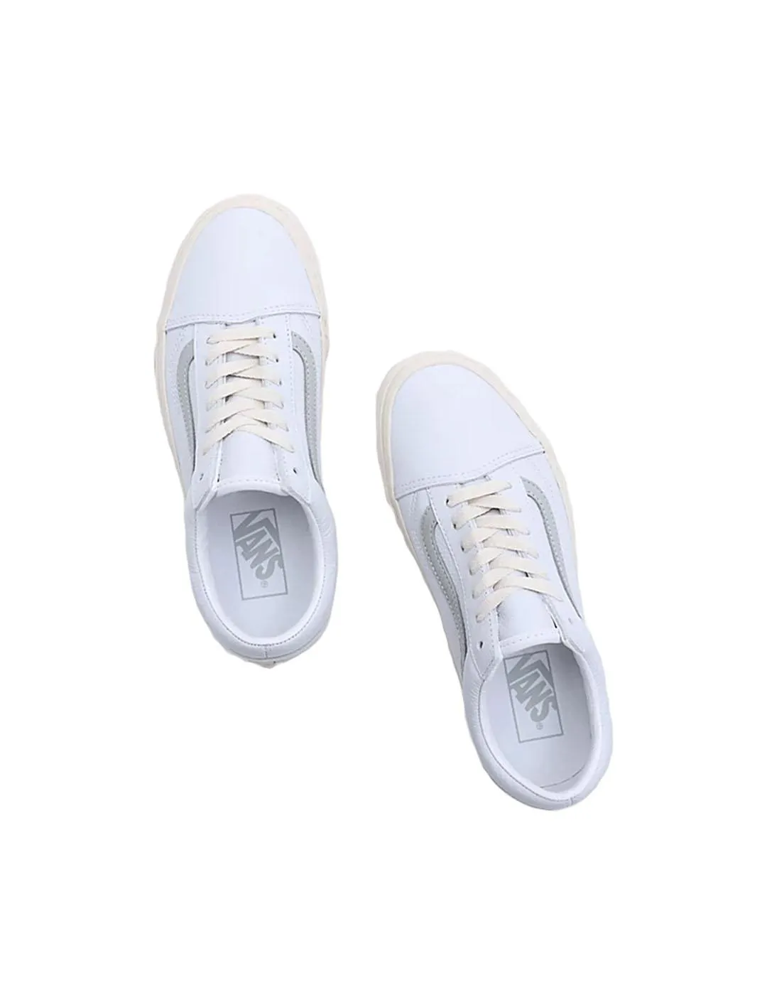 Zapatilla Mujer Vans Old Skool Vint Piel Gris